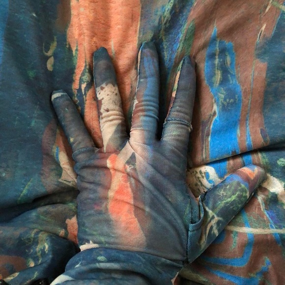 Jaded London marble print off shoulder glove dress - Picture 4 of 4